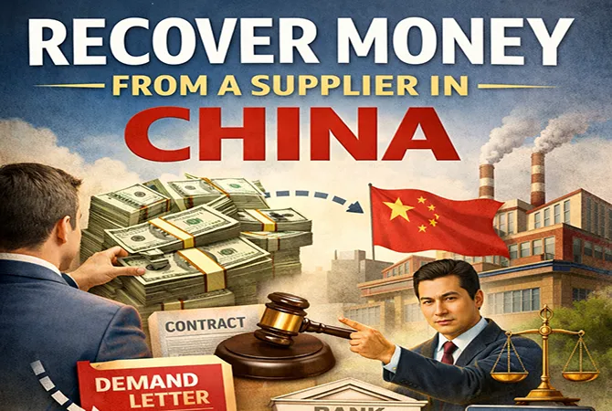 Recover money from supplier in China